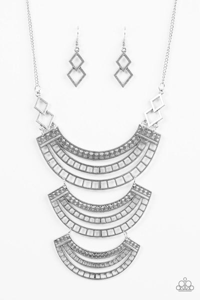 Queen Of The Nile - Silver Necklace ~ Paparazzi