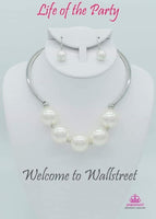 Welcome To Wall Street - White Necklace ~ Paparazzi