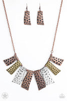 A Fan Of The Tribe - Copper Necklace ~ Paparazzi Blockbusters
