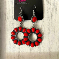 Back At The Ranch - Red Earrings ~ Paparazzi Fashion Fix