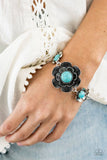 Badlands Blossom - Blue Bracelet ~ Paparazzi Fashion Fix