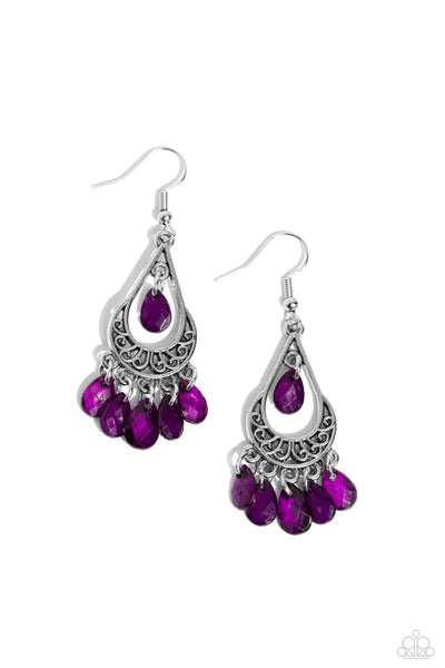 Beachside Ballroom - Purple Earrings ❤️ Paparazzi