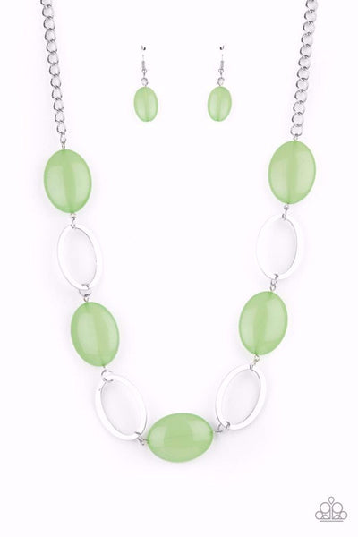 Beachside Boardwalk - Green Necklace ❤️ Paparazzi