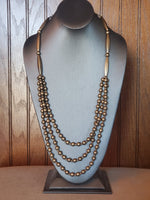 Beaded Beacon - Brass Necklace ~ Paparazzi Fashion Fix