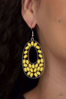 Beaded Shores - Yellow Earrings ❤️ Paparazzi