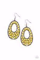 Beaded Shores - Yellow Earrings ❤️ Paparazzi