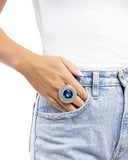Bedazzled Babe - Blue Ring ❤️ Paparazzi