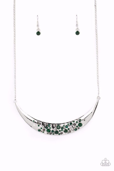 Bejeweled Baroness - Green Necklace ❤️ Paparazzi