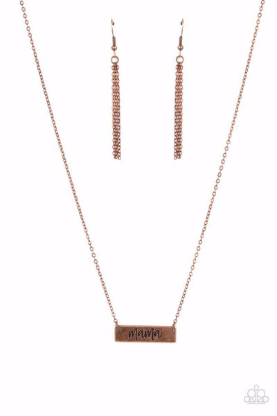 Blessed Mama - Copper Necklace ❤️ Paparazzi
