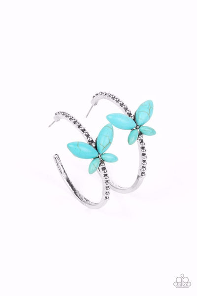Bohemian Butterfly - Blue Earrings ❤️ Paparazzi