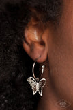 Butterfly Freestyle - Silver Earrings ❤️ Paparazzi