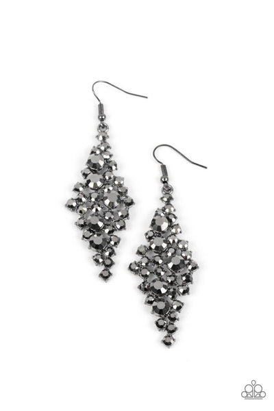 Celestial Comet - Black Earrings ❤️ Paparazzi