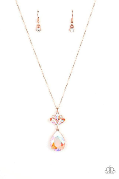 Celestial Shimmer - Copper Necklace ~ Paparazzi