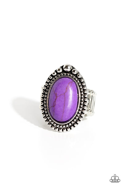 Chiseled Canyons - Purple Ring ❤️ Paparazzi