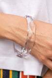 Clear-Cut Couture - White Bracelet ~ Paparazzi Fashion Fix