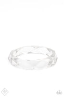 Clear-Cut Couture - White Bracelet ~ Paparazzi Fashion Fix