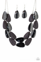 Colorfully Calming - Black Necklace ~ Paparazzi