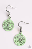 Colorfully Capricious - Green Earrings ~ Paparazzi