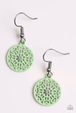 Colorfully Capricious - Green Earrings ~ Paparazzi
