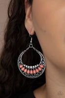 Crescent Couture - Orange Earrings ~ Paparazzi