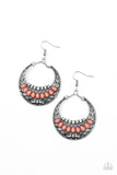 Crescent Couture - Orange Earrings ~ Paparazzi