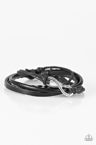 Discovery Zone - Black Slip Knot Bracelet ~ Paparazzi Bracelets