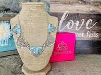 East Coast Essence - Blue Necklace ~ Paparazzi Life Of The Party