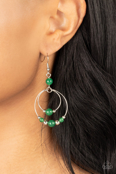 Eco Eden - Green Earrings ❤️ Paparazzi