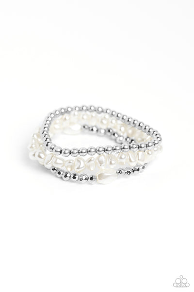 Effulgent Exchange - White Bracelets ❤️ Paparazzi