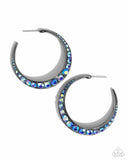 Embedded Edge - Blue Earrings ❤️ Paparazzi
