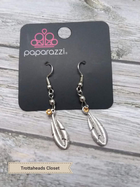 A Flight To The Finish - Brown Earrings ~ Paparazzi