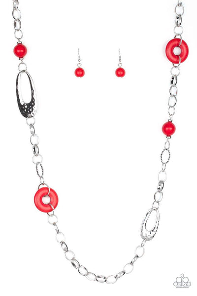 Artisan Artifact - Red Necklace ~ Paparazzi