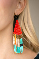 Beaded Boho - Red Earrings ~ Paparazzi