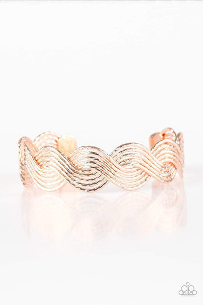 Braided Brilliance - Rose Gold Bracelet ~ Paparazzi Bracelets