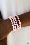 2018 July Life Of The Party Exclusive Rows of dainty and classic pink pearls are strung across the wrist for a timeless look. Features an adjustable clasp closure. Sold as one individual bracelet.   P9RE-PKXX-120XX