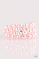 2018 July Life Of The Party Exclusive Rows of dainty and classic pink pearls are strung across the wrist for a timeless look. Features an adjustable clasp closure. Sold as one individual bracelet.   P9RE-PKXX-120XX