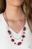 Colorfully Cosmopolitan - Red Necklace ~ Paparazzi