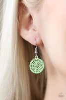 Colorfully Capricious - Green Earrings ~ Paparazzi