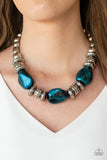 Colorfully Confident - Blue Necklace ~ Paparazzi