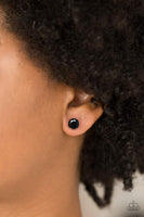 Come Out On Top - Black Post Earrings ~ Paparazzi