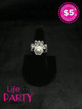 Crown Coronation - White Ring ~ Paparazzi Life Of The Party