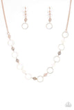 Dangerously Dainty - Rose Gold Necklace ~ Paparazzi