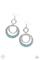 Dizzying Deserts - Blue Earrings ~ Paparazzi