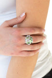 Flutter Me Up - Green Ring ~ Paparazzi