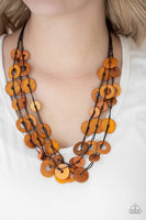 Wonderfully Walla - Orange Necklace ~ Paparazzi