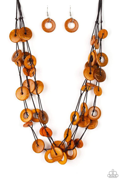 Wonderfully Walla - Orange Necklace ~ Paparazzi