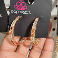 Glitzy by Association - Copper Earrings ❤️ Paparazzi