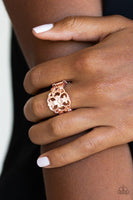 Fanciful Flower Gardens - Rose Gold ~ Paparazzi Rings