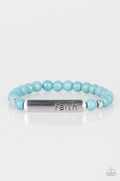 Fearless Faith - Blue Bracelet ~ Paparazzi Inspirational