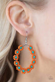 Festively Flower Child - Orange Earrings ❤️ Paparazzi